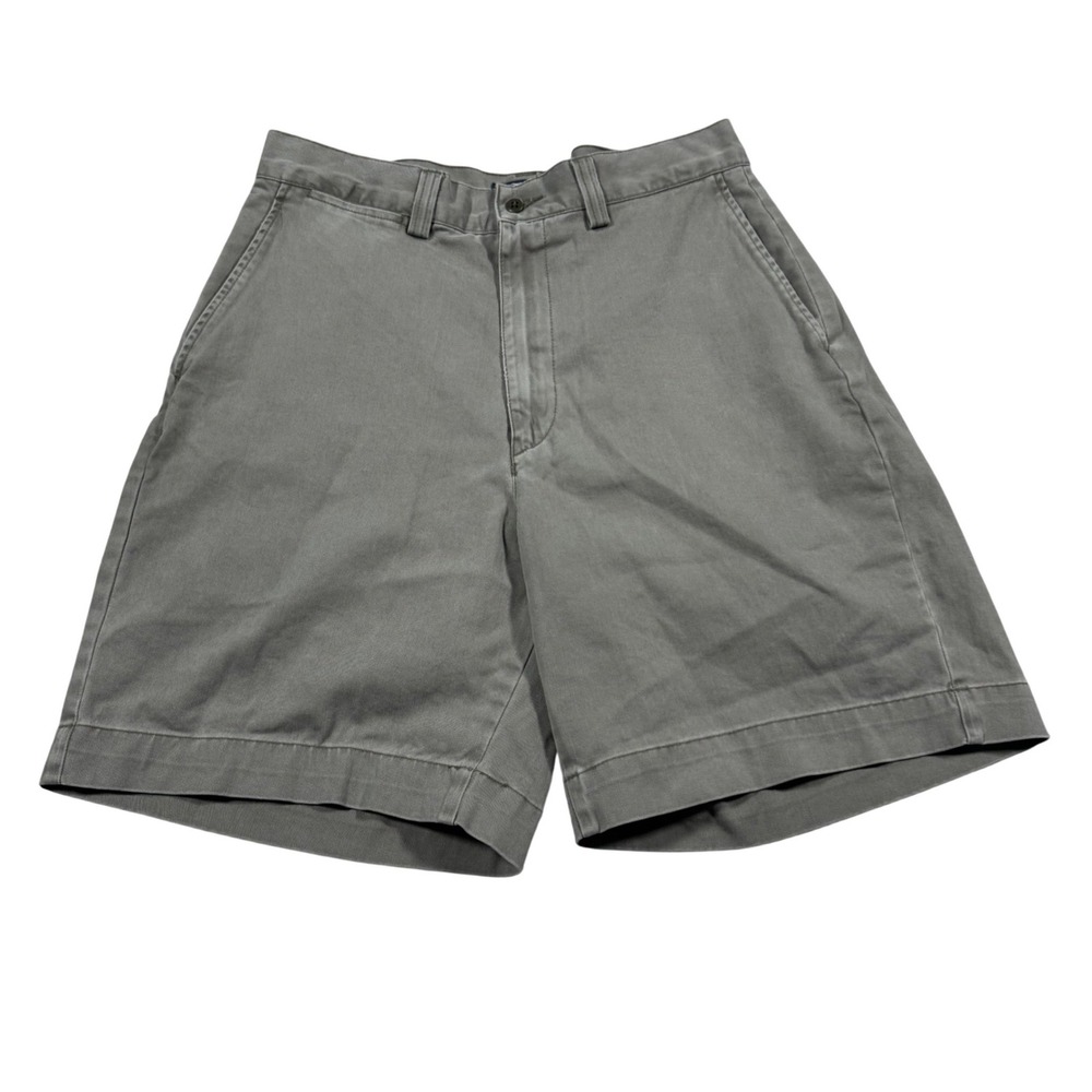 Polo Ralph Lauren Chino Shorts Mens 30 Olive Gray Cotton Twill Flat Front